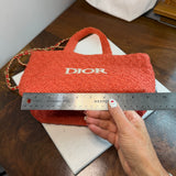 The Crossbody Tote Bag - Raffia Dior in Red/Orange