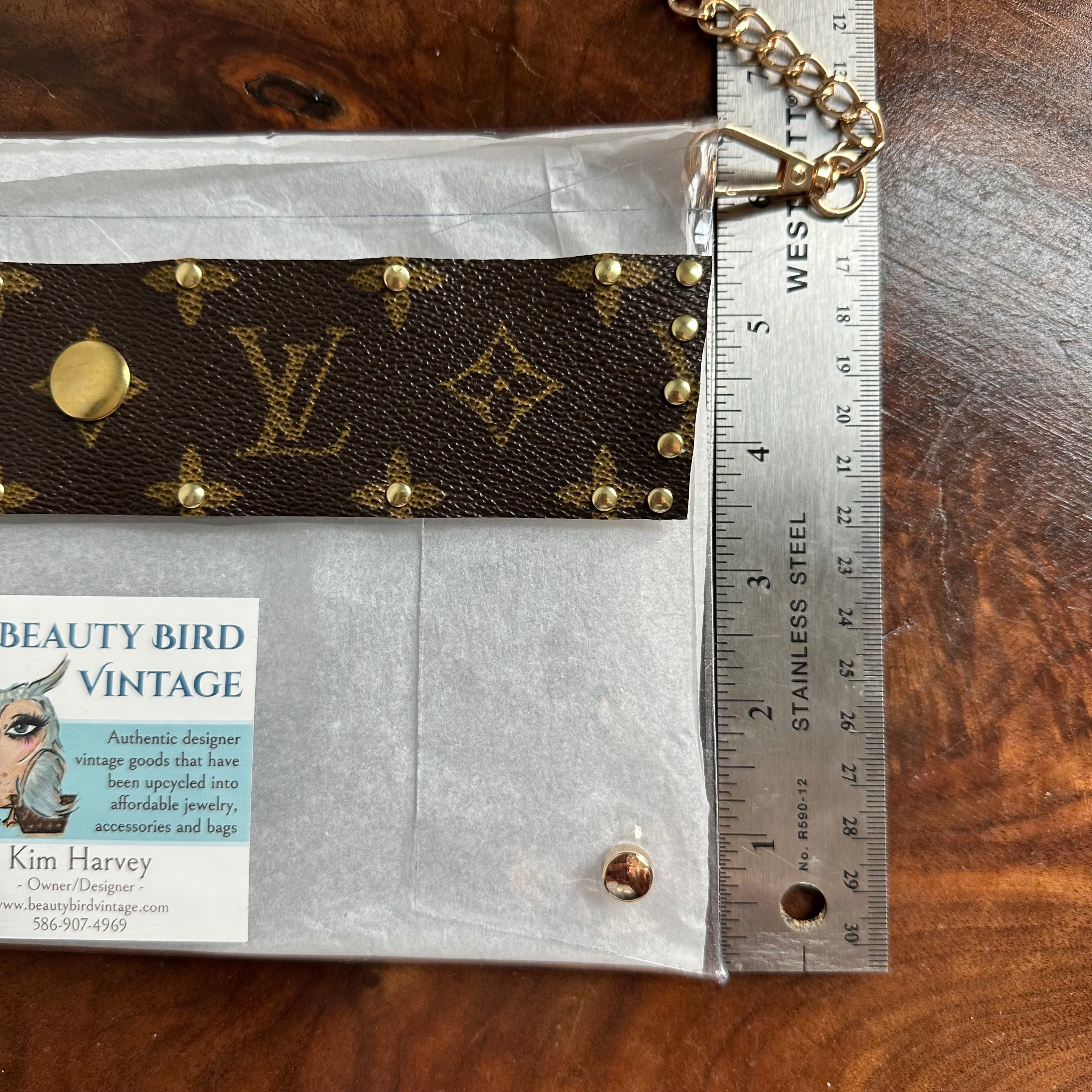Upcycled Monogram LV on Take Me Out to the Ball Game Clear Crossbody Stadium Bag - Larger