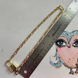 Louis Vuitton LV Lock Charm on Gold-Filled Paperclip Chain
