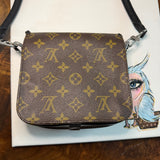 The PM Quail Shoulder/Crossbody - LV Monogram in Black (TWO straps)