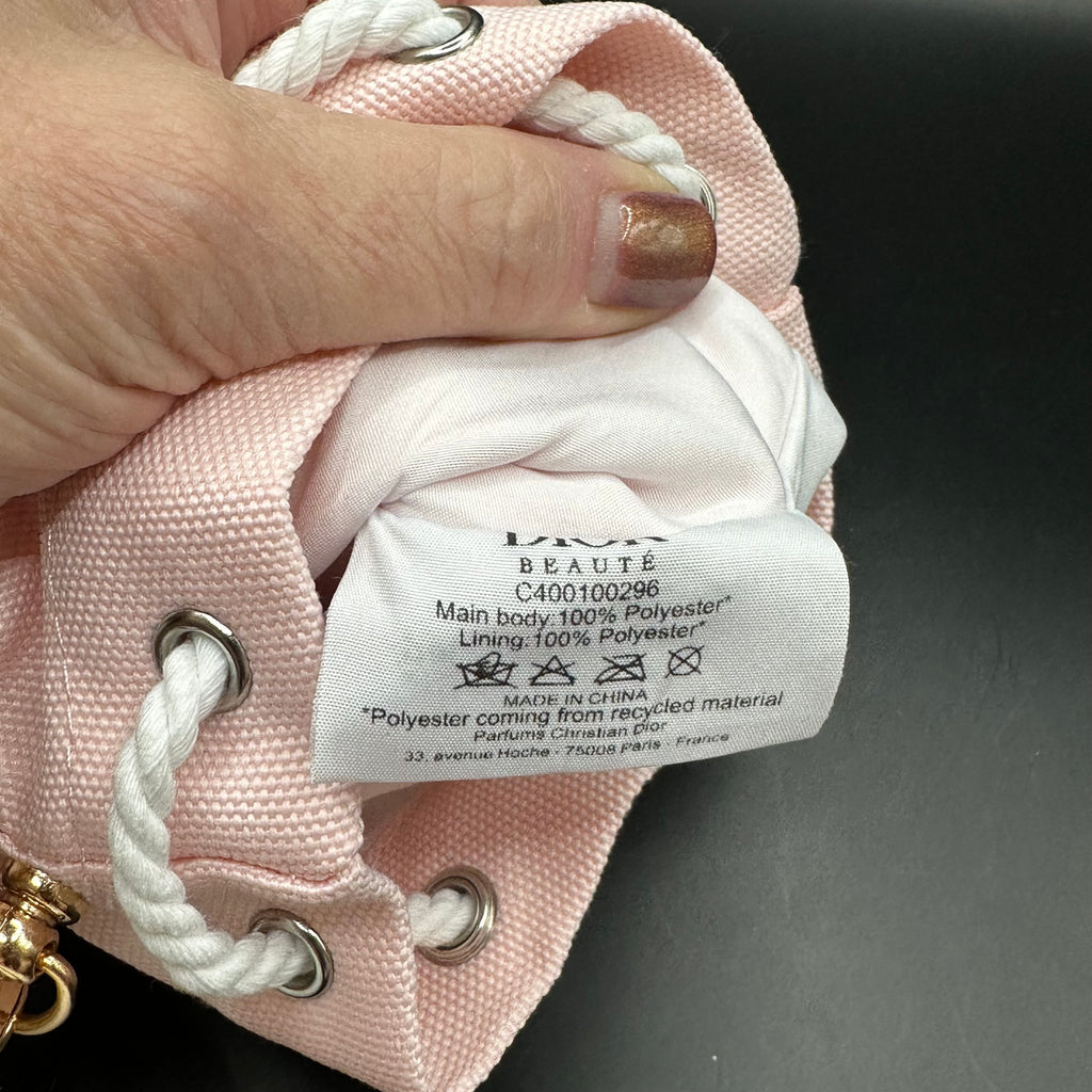 The Junco Crossbody Drawstring Bag  - Pale Pink Dior