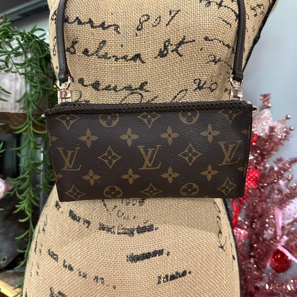 The Junco Crossbody - Vintage LV Monogram in Dark Brown