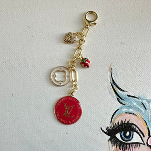 Upcycled LV Bag Charm