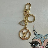 Upcycled LV Circle Bag Charm Set