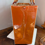 The Large LV Tote/Crossbody Bag - Classic Orange with Organizer Insert