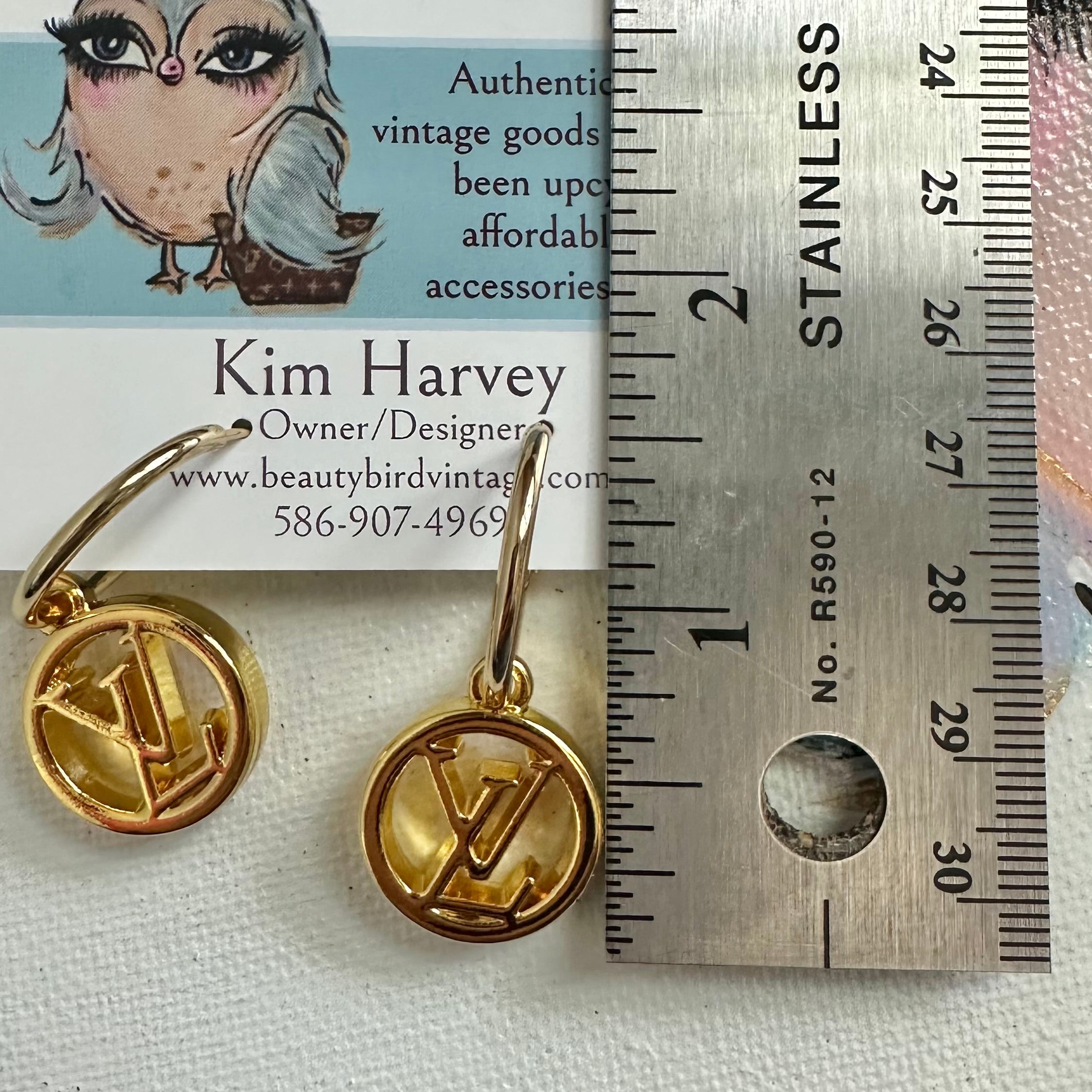 Repurposed LV Earrings