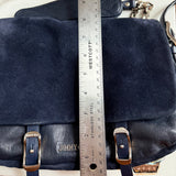 The Peacock Crossbody - Vintage Suede Jimmy Choo in Navy