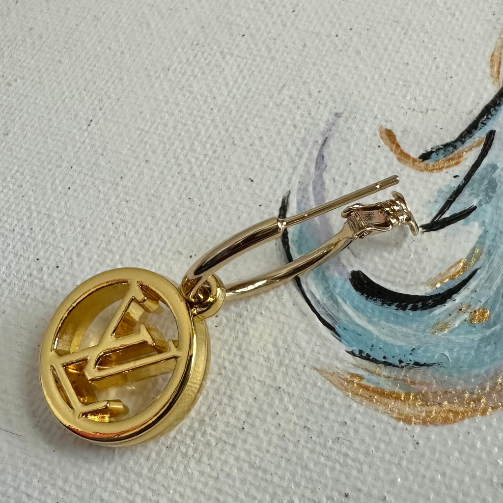 Upcycled LV Earrings