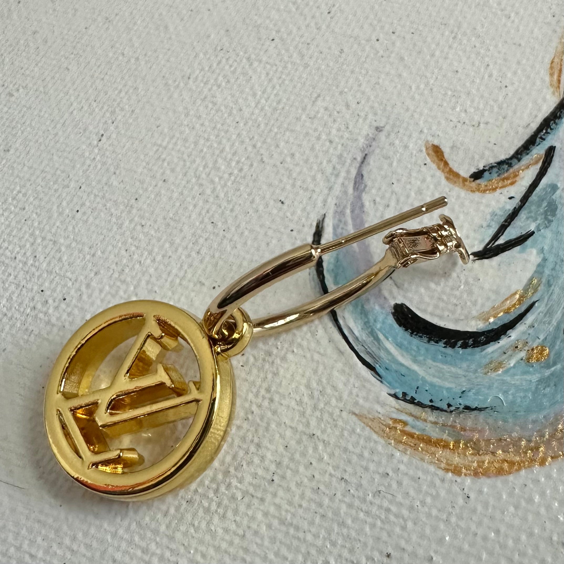 Upcycled LV Earrings