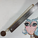 Large Brown LV Trunks & Bags Charm on Gold-Filled Paperclip Chain Necklace