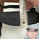 Black Leather Prada Tag Sling/Fanny Pack Bag