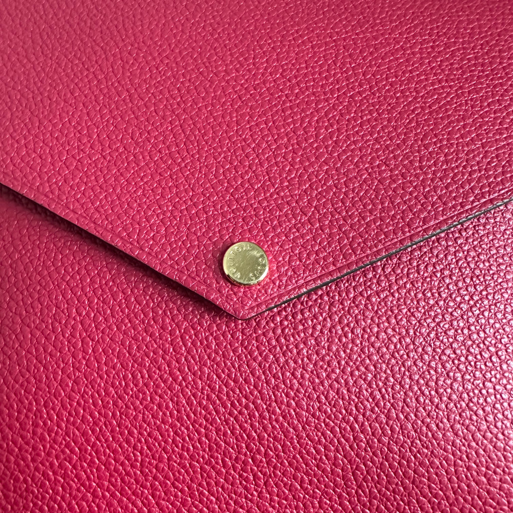 The Pelican Shoulder Bag - Upcycled Louis Vuitton Envelope Bag in Red