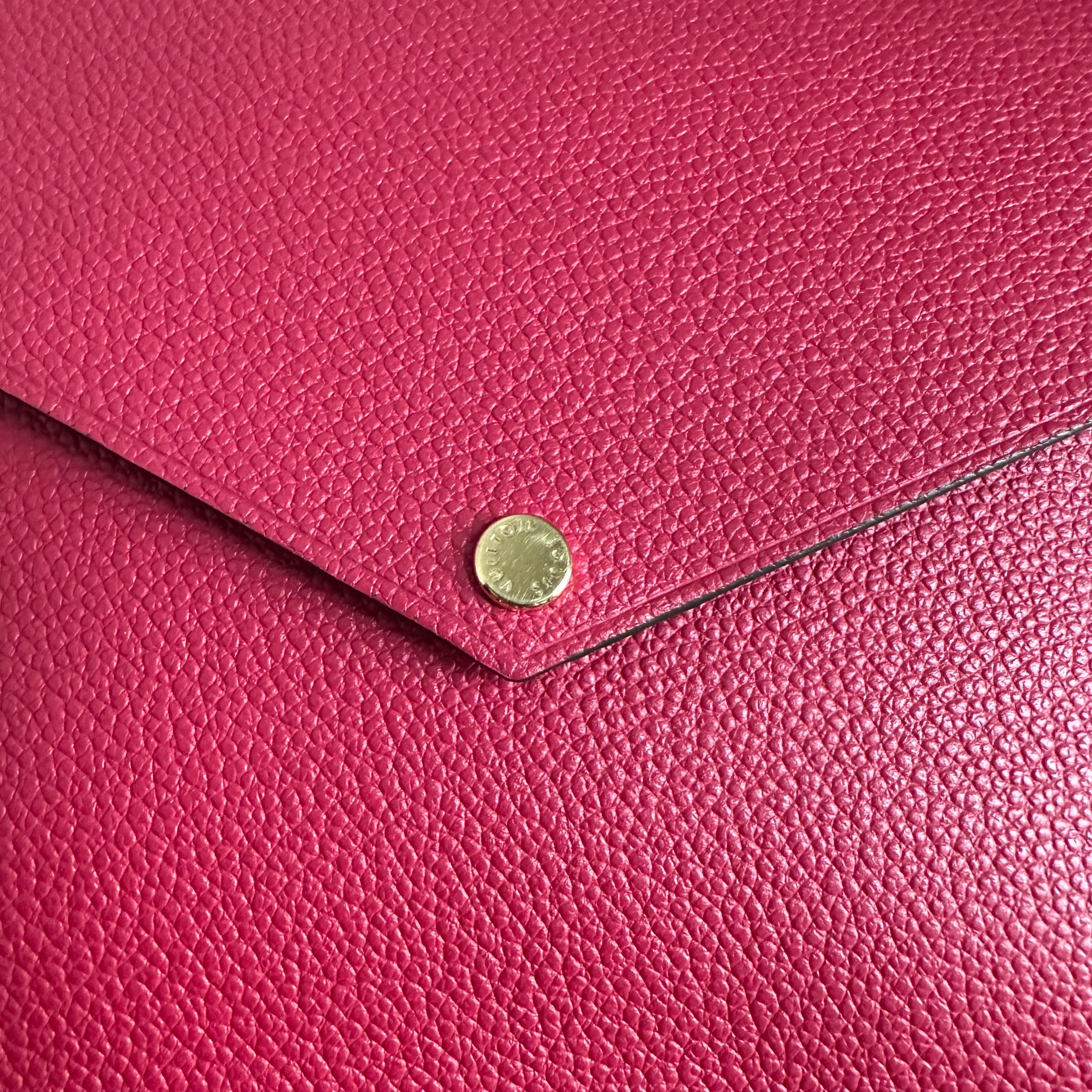 The Pelican Shoulder Bag - Upcycled Louis Vuitton Envelope Bag in Red