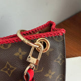 The Swan Crossbody - Vintage LV Monogram in Red