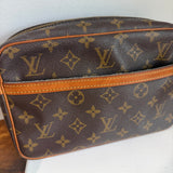 The Sparrow Crossbody Bag - Vintage LV Monogram  in Vachetta