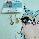 Upcycled Brass Gucci GG Earrings