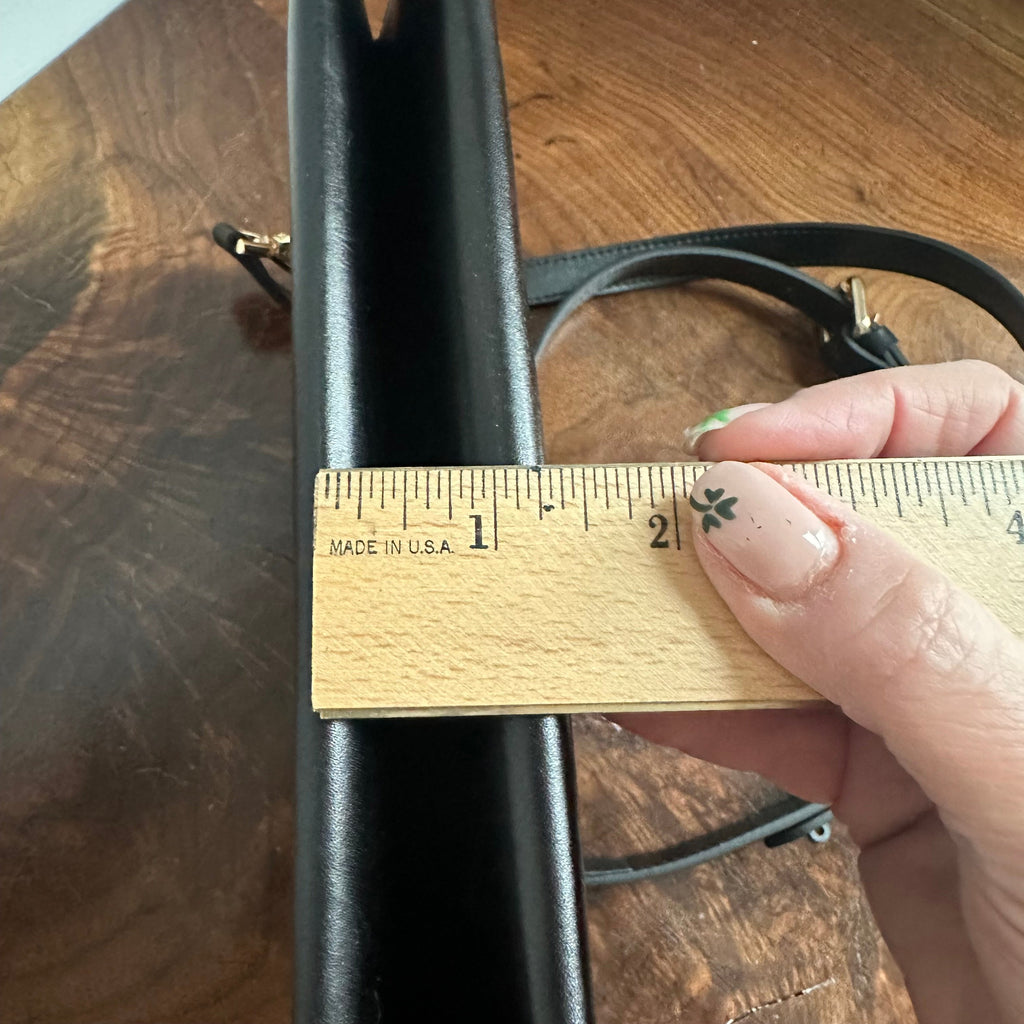 The Junco Crossbody - Vintage Loewe Anagram in Black Leather