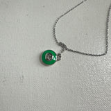 Upcycled Green/Silver GG Gucci Necklace