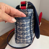 The Peacock Messenger - Gucci Canvas in Blue & Red