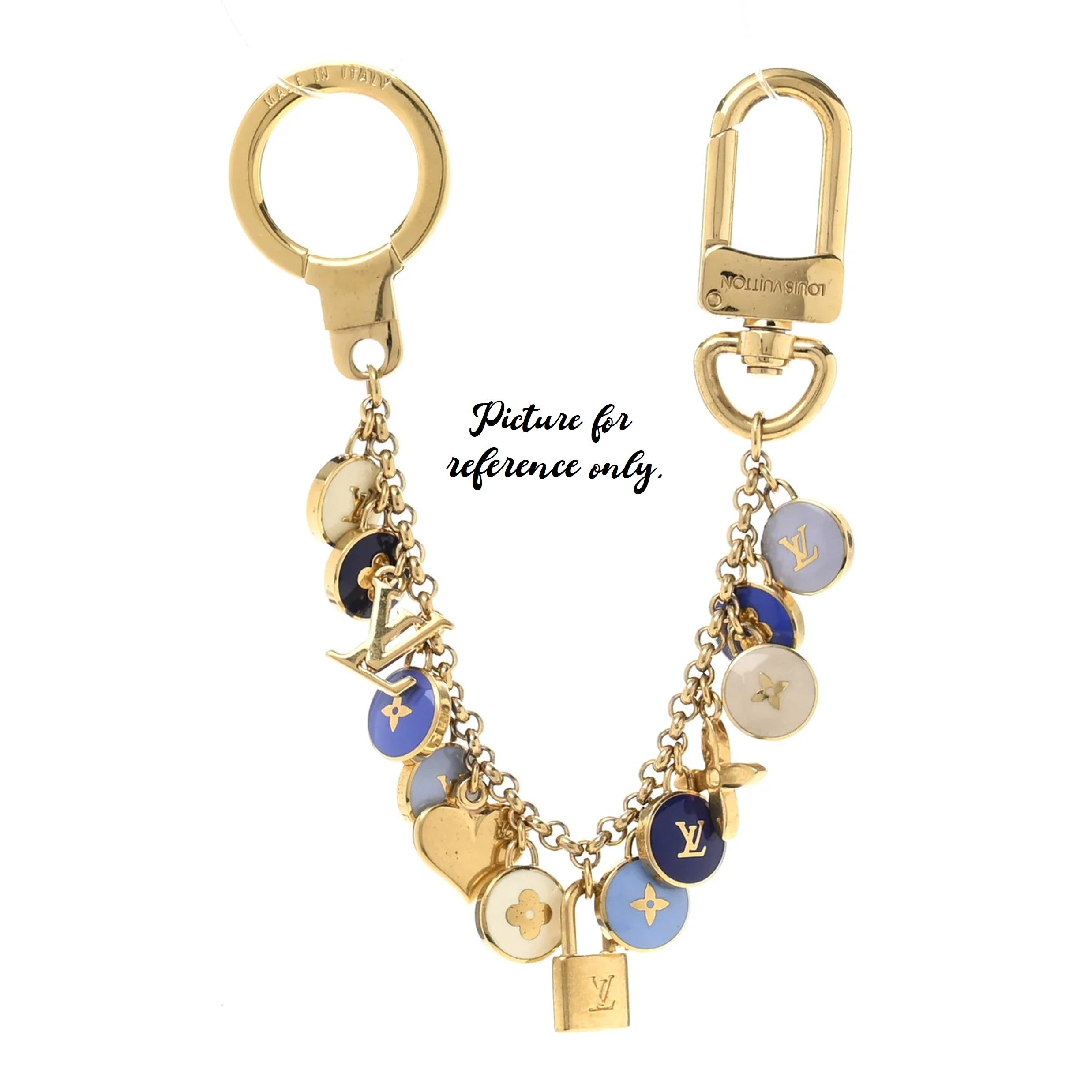 Small LV Charm Necklace - Gold-Filled Chain