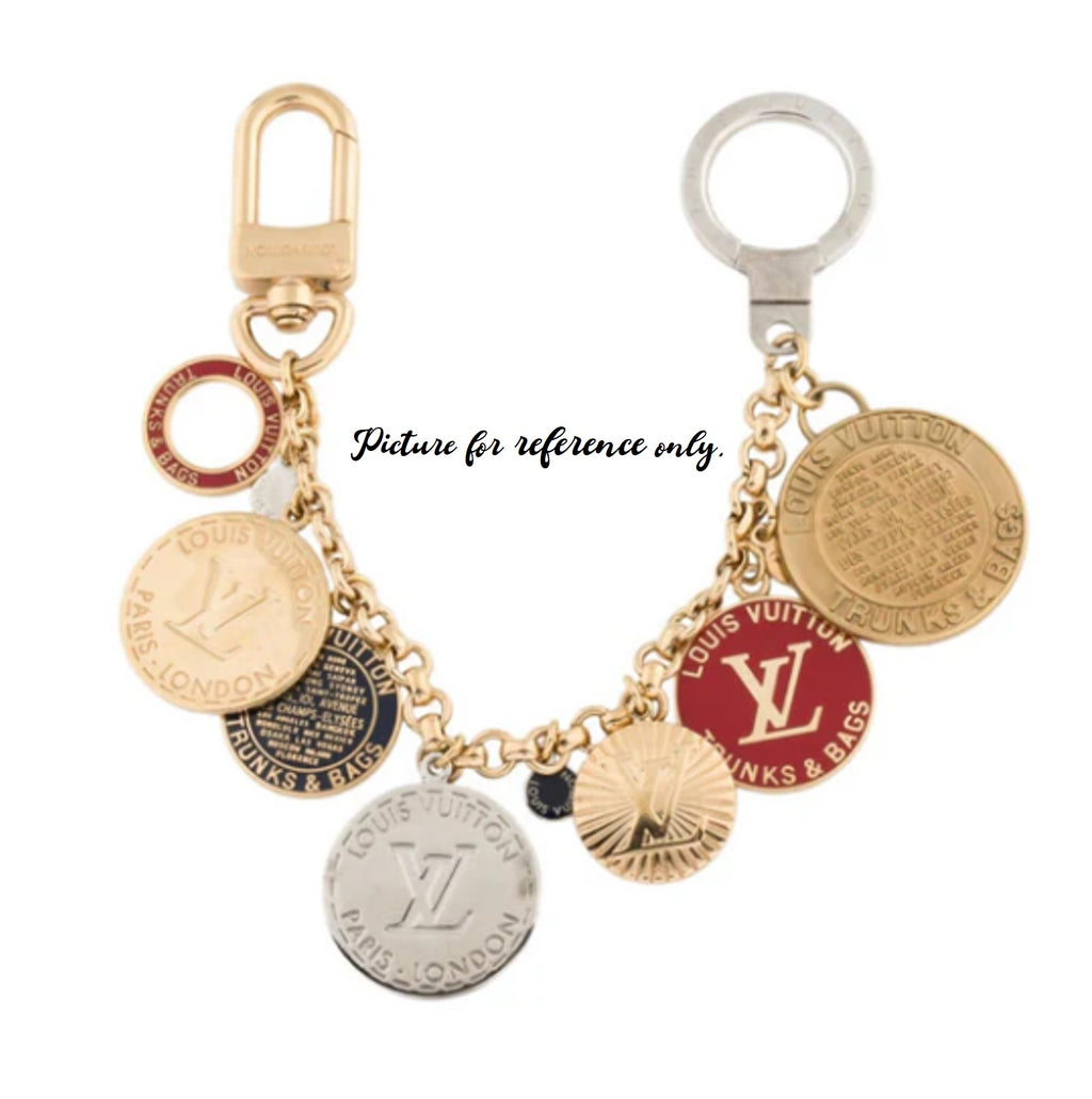 Large Black LV Trunks & Bags Charm on Gold-Filled Paperclip Chain Necklace