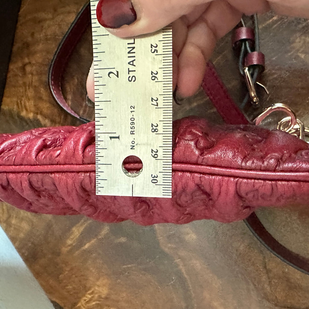 The Junco Crossbody - Gucci Guccisima Leather in Deep Red