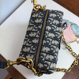 The Junco Crossbody - Dior Trotter Canvas in Navy (with TWO straps!)