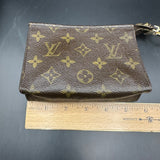 The Junco - Vintage Monogram Pouch Wristlet