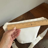 White Nylon Prada Tag Sling/Fanny Bag