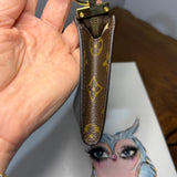 The Junco Wristlet - Upcycled LV Monogram