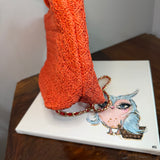 The Crossbody Tote Bag - Raffia Dior in Red/Orange