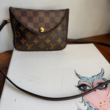 The Falcon Crossbody - Vintage Damier/Monogram Mix in Chocolate
