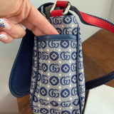 The Peacock Messenger - Gucci Canvas in Blue & Red