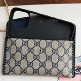 The Junco Wallet on Chain - Navy Vintage Gucci GG