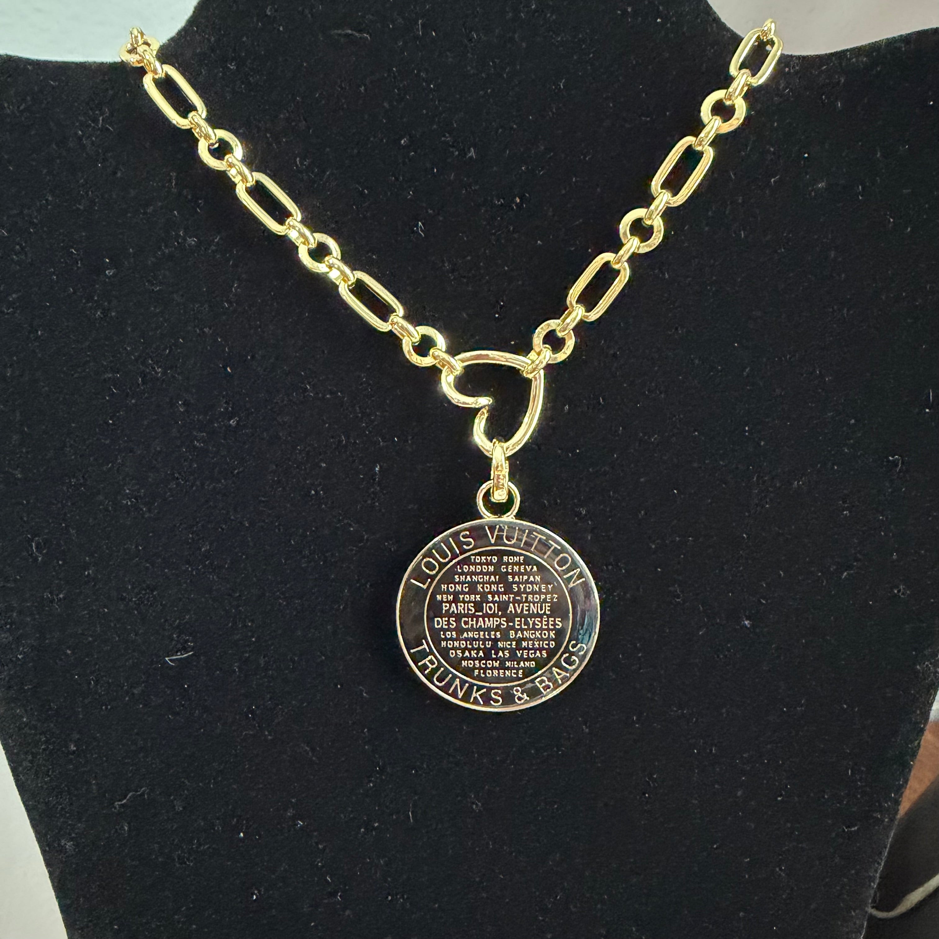 Upcycled LV Necklace