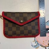 The Falcon Mini Shoulder Bag/Wristlet - Vintage LV Damier in Red