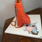 The Crossbody Tote Bag - Raffia Dior in Red/Orange