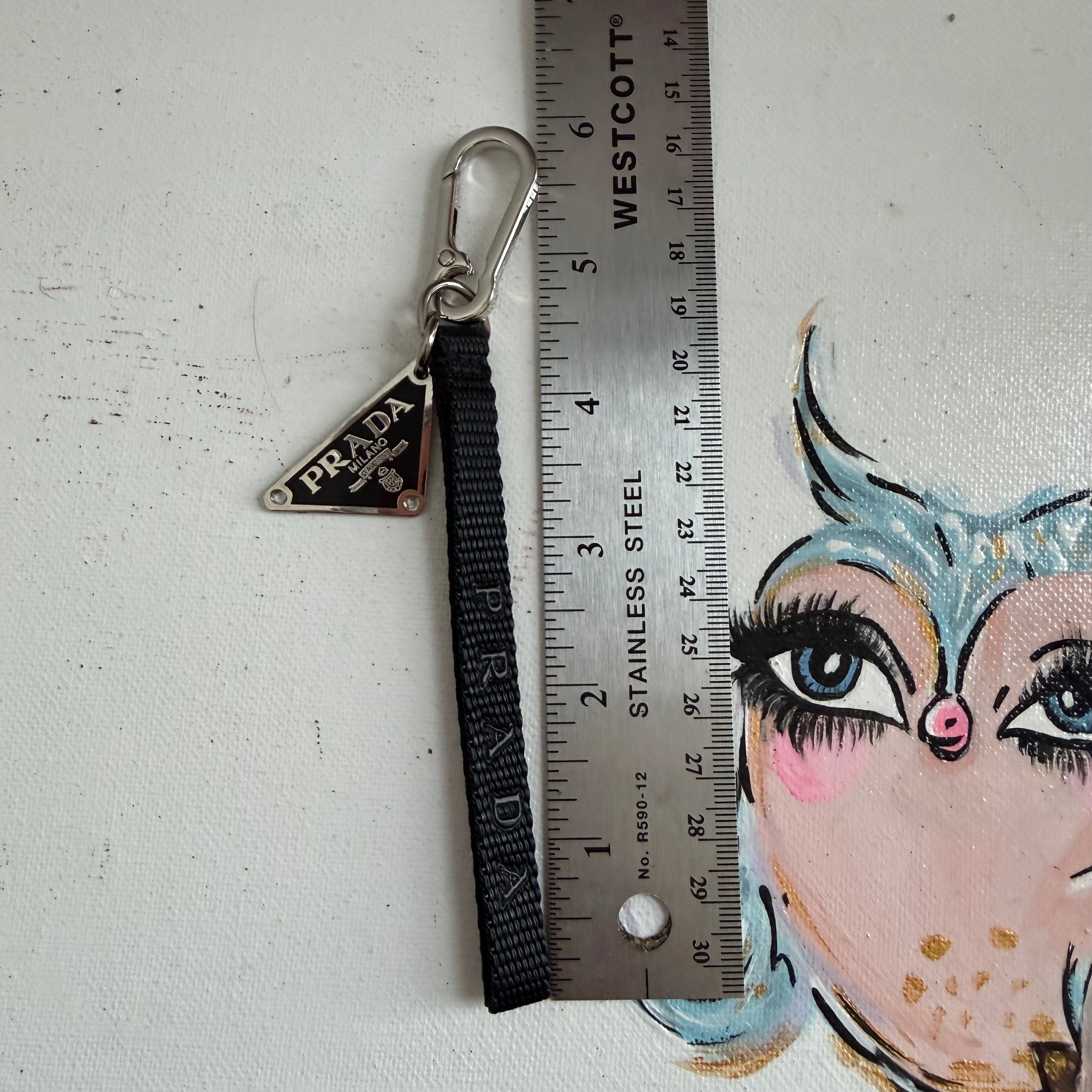 Black Prada Wristlet/Bag Charm