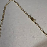 I Heart LV Necklace in Black/Gold on GF Paperclip Chain