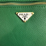 Green Leather Prada Tag Sling/Fanny Pack Bag (larger)