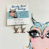 Upcycled LV Earrings