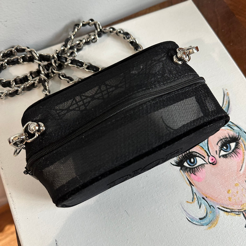 The Junco Crossbody Bag - Dior in Black Mesh