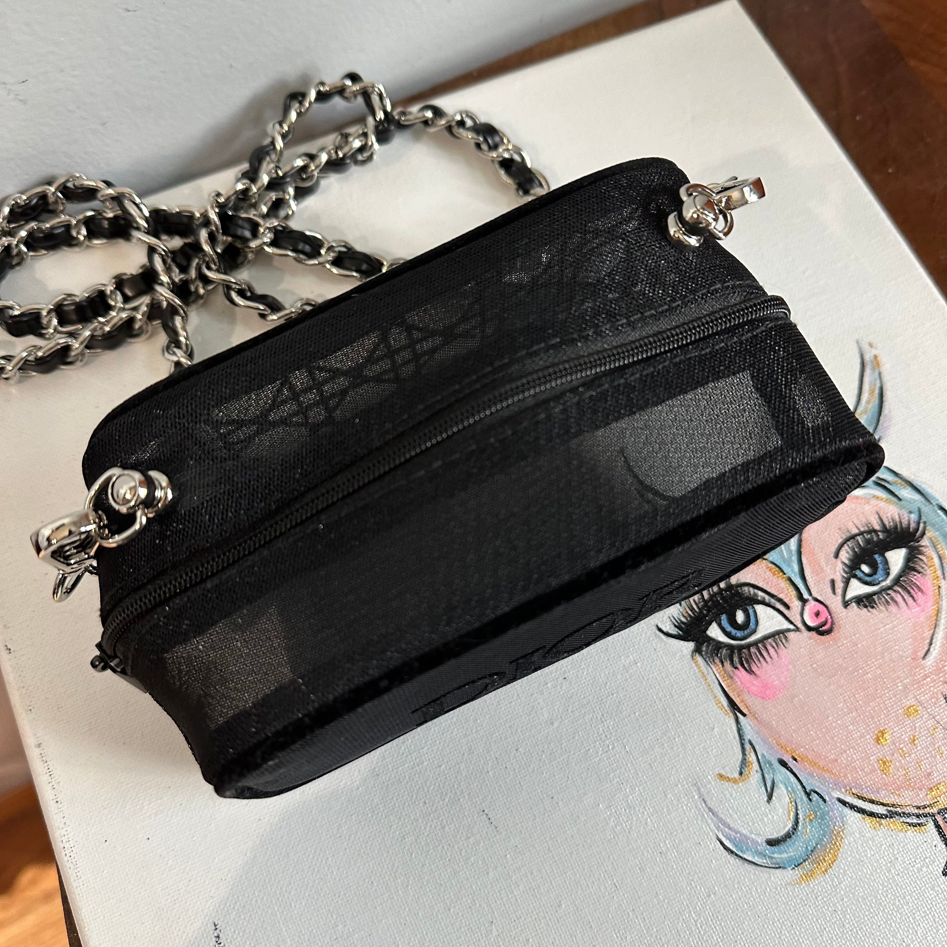 The Junco Crossbody Bag - Dior in Black Mesh