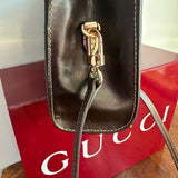 The Junco - Brown Suede Vintage Gucci GG Crossbody (larger)