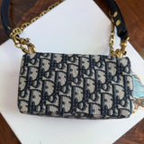 The Junco Crossbody - Dior Trotter Canvas in Navy (with TWO straps!)
