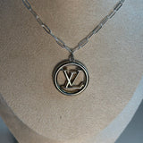 The LV Circle Necklace - Silver