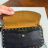 The Junco Crossbody/Wristlet - Black Leather Coach