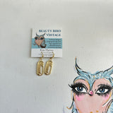Upcycled Gold Gucci Zipper Pull Earrings