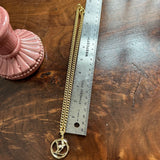 Upcycled LV Circle Charm Necklace on Gold Filled Chain