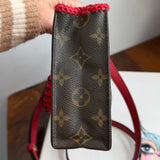 The Swan Crossbody - Vintage LV Monogram in Red